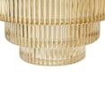 thumbnail image 4 of Benjara Rae Set of 2 Glass Vases- Geometric Round- Amber Yellow and Clear Finish, 4 of 5