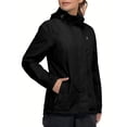 thumbnail image 3 of Women's Packable Rain Jacket Windbreaker Waterproof Lightweight Rain Coat with Hood for Golf Cycling Hiking Black XS, 3 of 7