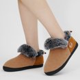 thumbnail image 2 of Ecetana Women's Fuzzy Memory Foam Closed Back Slippers Faux Fur Lined House Shoes, 2 of 6