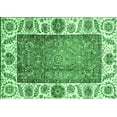 thumbnail image 1 of Ahgly Company Indoor Rectangle Oriental Emerald Green Traditional Area Rugs, 5' x 7', 1 of 4