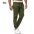 thumbnail image 4 of facefd Cotton Men Trousers Solid Color Replacement Stylish Washable Easy Matching Middle Waist Home Long Pant Clothes Green XXL, 4 of 9