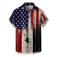 thumbnail image 5 of New American Independence Day Short Sleeve Shirt Printed Men's Casual Beach Top SummerL, 5 of 5