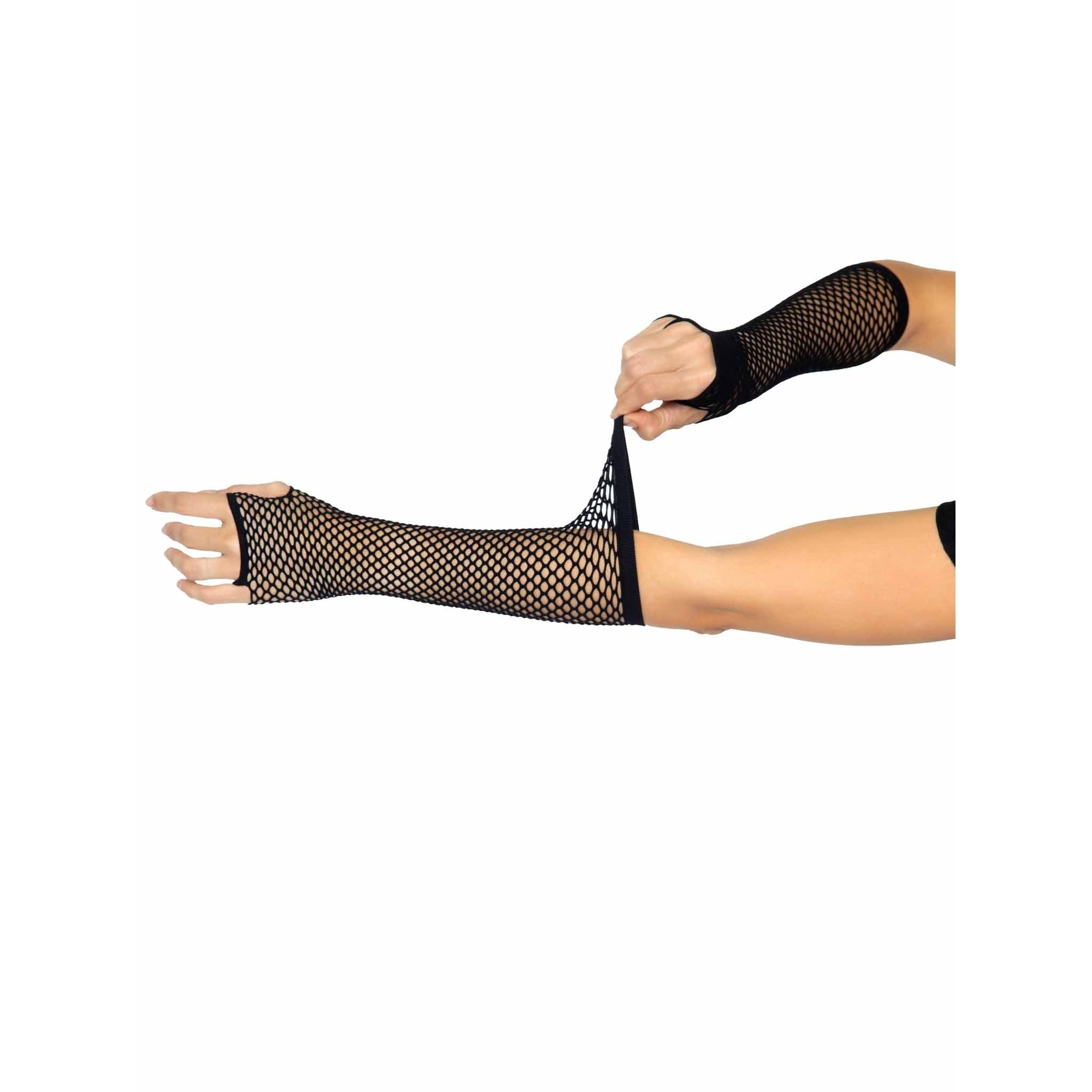 Triangle Net Gloves Costume Accessory for Adults, Black, Halloween by Way To Celebrate
