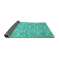 thumbnail image 2 of Ahgly Company Indoor Round Abstract Turquoise Blue Contemporary Area Rugs, 8' Round, 2 of 4