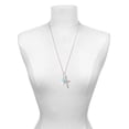 thumbnail image 3 of Delight Jewelry Resin White Cupcake with Blue Frosting Everlasting Love Engraved Cross Zoey Necklace, 28", 3 of 4
