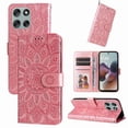 thumbnail image 2 of Funda tipo cartera GANGXUN para Motorola Moto G56 , diseño girasol, cuero PU, soporte, cierre magnético, tarjetero, 2 of 5