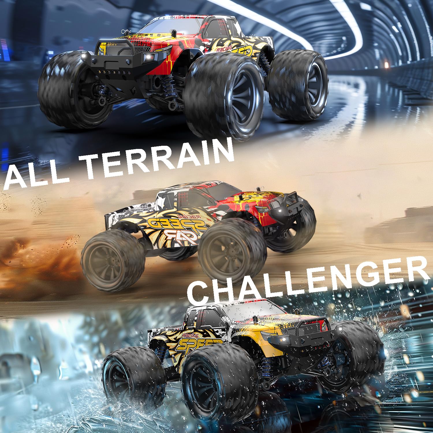 Deerc High-Speed 4WD RC Monster Truck 30+ MPH photo 4