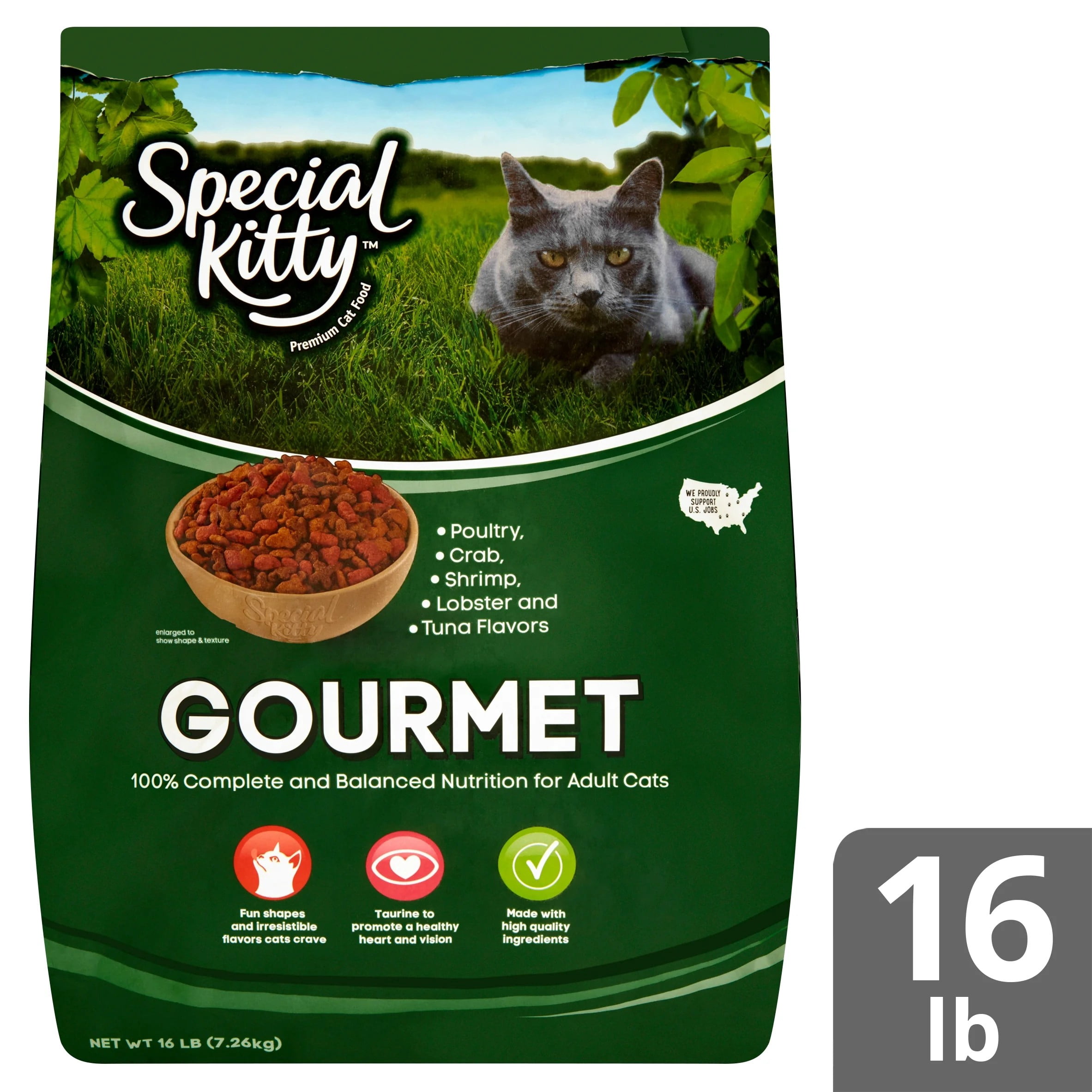 Special Kitty Gourmet Formula Dry Cat Food, 16 lb