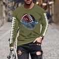 thumbnail image 2 of Raeneomay Long Sleeve Shirts for Men Fashion Men's Printed Round Neck Casual T-Shirt Long Sleeve Top Shirt, 2 of 5