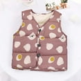 thumbnail image 3 of Odeerbi Kids Boys Girls Puffer Vest Fall Winter Thermal Gilet Down Vest Baby Children's Round Neck Warm Sleeveless Jacket Coat Kids Clothes Brown, 3 of 3