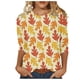 thumbnail image 2 of Awdenio - Camisetas de manga larga para mujer, blusas holgadas con estampado juvenil, blusas informales con cuello en V y mangas 3/4, 2 of 5