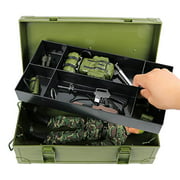 Click N' Play Military Desert Camping 12" Action Figure with Locker Storage Box Play Set with Accessories
