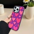 thumbnail image 3 of Dreamy Purple Phone Case with Pink Hearts & White Stars for iPhone 16 15 14 13 12 11 X SE, 3 of 7