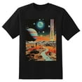thumbnail image 2 of Plus Size Shirt for Women Oversized Black Tops for Women Short Sleeves Shirt for Women Space 2 T Shirt Crewneck Shirt for Women M, 2 of 5