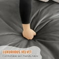 thumbnail image 3 of Baxluxe 4FT Bean Bag Chair: Bean Bag with Velvet Cover, Fluffy and Comfy Bean Bag Chairs for Adults and Kids, Bean Bag Sofa Filled with High-Density Sponge for Gaming (Grey), 3 of 7