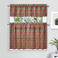 thumbnail image 5 of Bohemian Floral Kitchen Curtains 3-Piece Set, Elephant Ethnic Vintage Print Tier & Valance, Rod Pocket Caf Curtains for Small Windows (White Semi-Sheer), 5 of 5