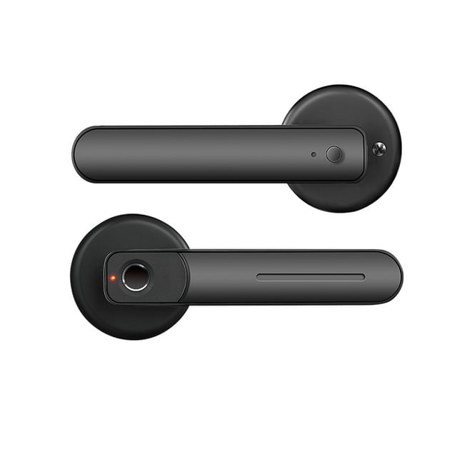 Door Lock, Electronic Fingerprint Lock USB Rechargeable Biometric Fingerprint Smart Lock Handle With Key For Bedroom Hotel Apartment Office ,Easy to Install