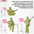 thumbnail image 5 of 5Core Music Stand For Sheet Music Portable Tripod Adjustable Folding Note Holder PINK, 5 of 9