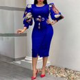 thumbnail image 4 of Felwors Summer Women's Plus Size Temperament Commuting Plus Size Printed Dress, 4 of 7