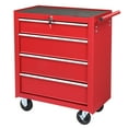 thumbnail image 4 of Zimtown Coffre à Outils Roulant, Armoire de Rangement à Outils à 4 Tiroirs pour Garage, 4 of 13
