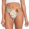 thumbnail image 1 of Fotbe Relaxing Cat With Tea Tanga Sin Costuras para Mujer con Estampado – Panties Invisibles, Transpirables y Cómodos para Uso Diario-X-Large, 1 of 6