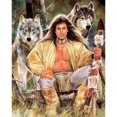 thumbnail image 1 of Kit de pintura de diamante (DB0347) Hombre con lobo Cuadro de arte de diamantes de imitación redondo completo (E634) 30x40cm Hugtrwg Para estrenar, 1 of 1