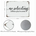 thumbnail image 2 of No Soliciting Unless Youre A Kid Front Door Sign Metal Sign with Quotes Metal Sign Motivational Wall Art Rustic Wall Decorations for Living Room Kitchen Signs Wall Hanging Sign 8x12 inch, 2 of 6