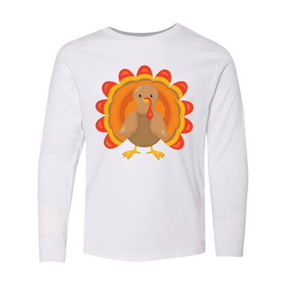 Inktastic Thanksgiving Turkey Long Sleeve Youth T-Shirt