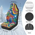 thumbnail image 7 of Uorisanigo Car Seat Cover Sets - Non-Slip Hippie Flower Print Auto Front Seat Protectors Universally Used for Cars, SUV Trucks - 2PCS Car Driver Seats Covers Accessories, 7 of 7
