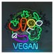 thumbnail image 1 of Letrero De Neón Vegan Con Luz LED Regulable Para Negocios, Restaurantes, Tiendas, Cafeterías, Fiestas Y Decoración Del Hogar 42.5cmx37cm, 1 of 6