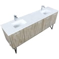 thumbnail image 5 of Lexora Home Lancy 80" Double Quartz Top Bathroom Vanity with Chrome Faucet, 5 of 14
