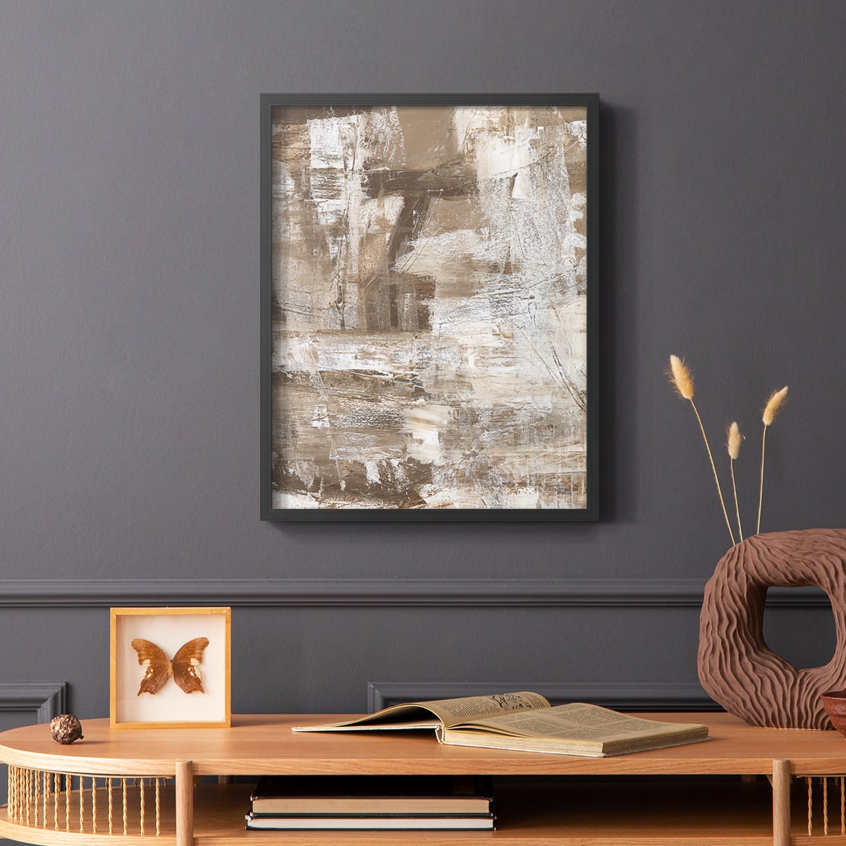 Bronzed II Framed Print in Black Solid Wood Framed Print No Nail Hanging