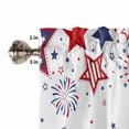 thumbnail image 3 of Valances for Windows 4th of July Independence Day Red Blue Star Valance Rod Pocket Window Treatments Curtains for Kitchen Small Windows Living Room Bedroom Bathroom, 60"x18", 3 of 7
