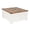 White/Rustic Oak, variant on BizChair 35.75" Farmhouse Storage Coffee Table with Hinged Lift Top, Large Coffee Table with Hidden Storage, Two Tone Finish, Black/Rustic Oak