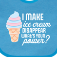 thumbnail image 4 of Inktastic I Make Ice Cream Disappear What's Your Power Boys or Girls Baby Bib, 4 of 4