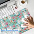 thumbnail image 4 of Long Mouse Pads for Desk,Bichon Dog Blue Florals Desk Mats on Top Of Desks, Desk Mouse Pad Extra Large with 3mm Non-Slip Base and Stitched Edge for Gaming,Office,Work,Home 31.5"x15.7", 4 of 6