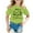 Light Green, variant on Girls Funny Tshirts Cute Print Round Neck Short Sleeve Summer Casual Dance Child Tee Tops for 9-10 Years