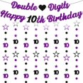 thumbnail image 1 of Banner decorativo de cumpleaños ITHKIRHO para niñas que cumplen 10 años, 1 of 7