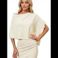 thumbnail image 3 of Poncho para Mujer, Corte Entallado, Chal Versátil, Tejido Suave, Cuello Vuelto, Top Corto un Tamaño, 3 of 10