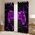 thumbnail image 2 of Homewish Purple Gamepad Controller Blackout Curtains Set of 2 (52x84 Each),Geometric Hockeycomb Hexagon Window Curtains,Modern Video Game Curtains and Drapes For Teens,Ultra Soft Home Decor, 2 of 6