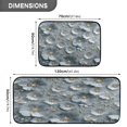 thumbnail image 3 of 2-Piece Kitchen Rugs Set Non-Slip Mats Carpet Floor for Kitchen, Bathroom (19.7"x27.6" & 19.7"x47.2") Silver Flowers Pattern, 3 of 7