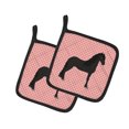 thumbnail image 1 of Carolines Treasures BB7915PTHD Cheval Frites Rose Check Paire de Porte-Pots, 1 of 1