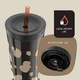 thumbnail image 4 of Contigo 20oz Shake & Go Tumbler, Plastic with Straw, Licorice Cowhide Couture, 4 of 8
