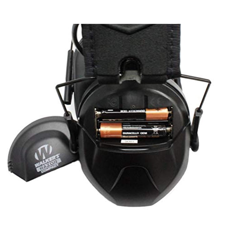 Walker's Razor Slim Electronic Earmuffs, Gray, Metal, Unisex