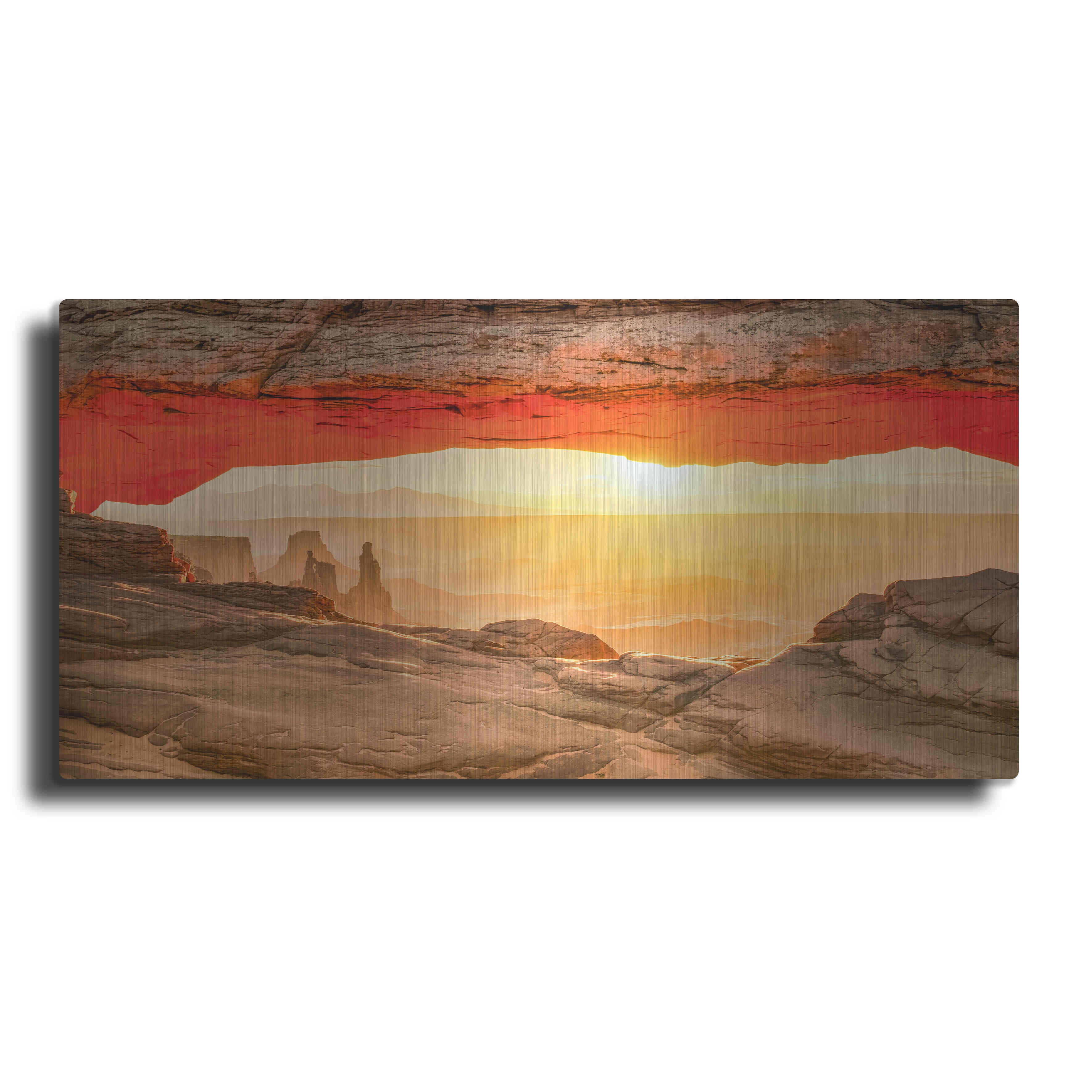 Luxe Metal Art 'Mesa Arch Sun Flare 2' by Grace Fine Arts Photography