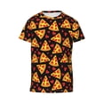 thumbnail image 6 of Honeii Cartoon Pizza Print Youth Short Sleeve T-Shirt,Boys Athletic Shirt,Quick Dry Short Sleeve Performance Moisture Wicking T Shirt, 6 of 6