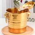 thumbnail image 4 of 3 Qt Stainless Steel Ice Bucket - Double Wall Champagne & Cooler with Handles, Sleek Metal Beverage Chiller for Home Bars, Parties & Entertaining, 4 of 5