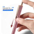 thumbnail image 3 of 6 PCS Glitter Ballpoint Pens Gold Click Ballpoint Pen Metal Glitter Pen Retractable Black Ink Medium Point Pens, 3 of 8