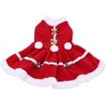 thumbnail image 1 of Vestido navideño para perro, ropa para mascotas, chaleco para gato, disfraz de terciopelo rojo claro, 1 of 5