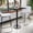 Black, variant on Emma + Oliver 24"x30" Walnut Laminate Bar Table Top-18"RD Base/Foot Ring